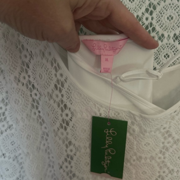 Lilly Pulitzer Topanga Resort White Breakers Lace Dress HTF NWT XL - Picture 10 of 14